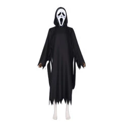 Scream 6 Costume 2023 New Scream Outfit Ghostface Robe Mask Gloves Full Set For Kids Adults Halloween Carnival