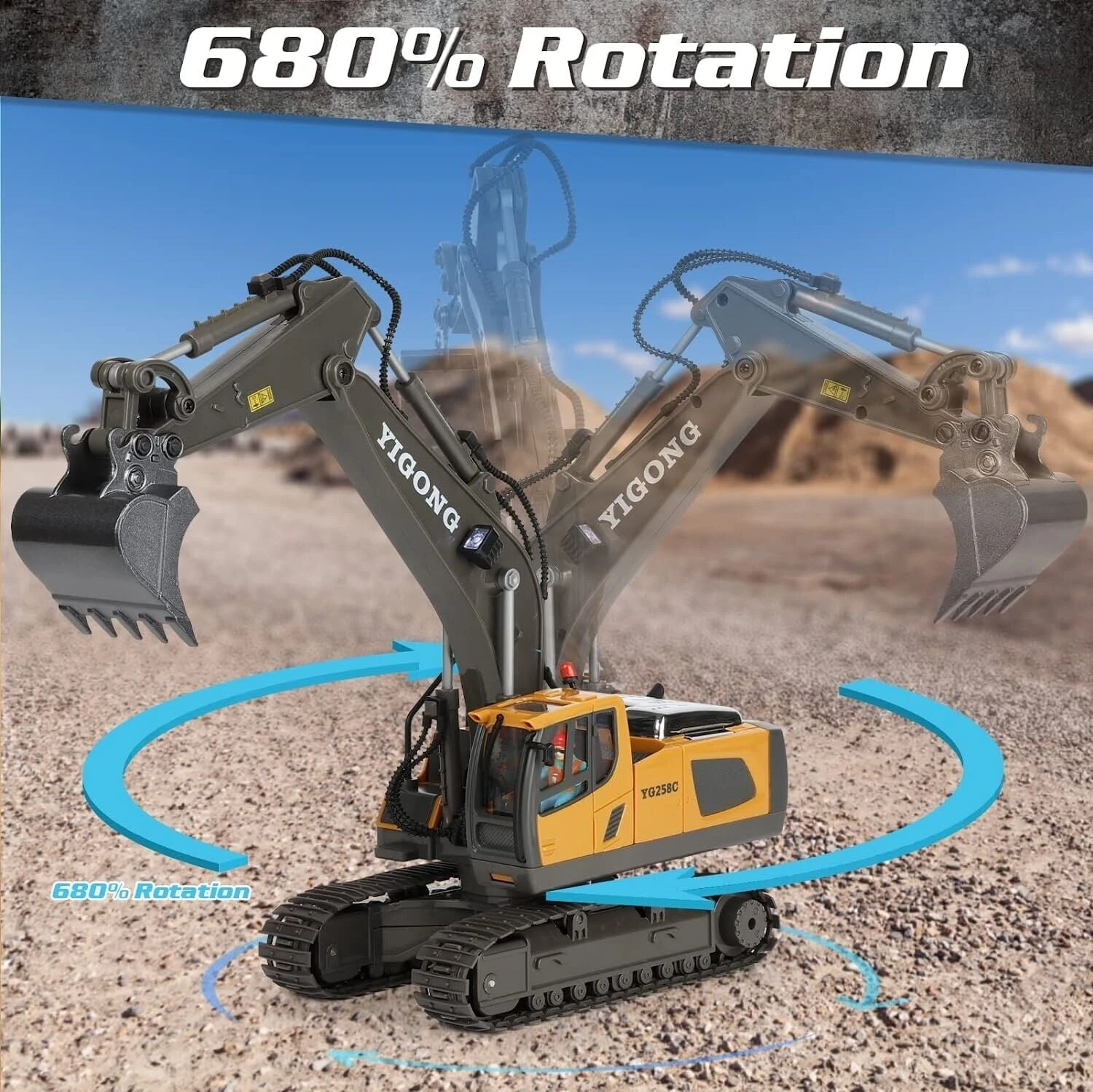 2.4Ghz RC Engineering Car 11CH/9CH Alloy Remote Control Excavator Dump Trucks Bulldozer 5 2.4Ghz RC Engineering Car 11CH/9CH Alloy Remote Control Excavator Dump Trucks Bulldozer - Image 5