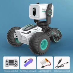 Multifunctional RC Car HD Photo Video Remote Dialogue Car Deformation 360° Stunt Car For Boys Gilrs