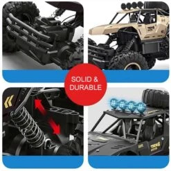 6 Wheels Remote Control Car RC Monster Truck Electric RC Car With Double Motors -Sun Baby Sales Store 1 8 Remote Control Car Monster Truck