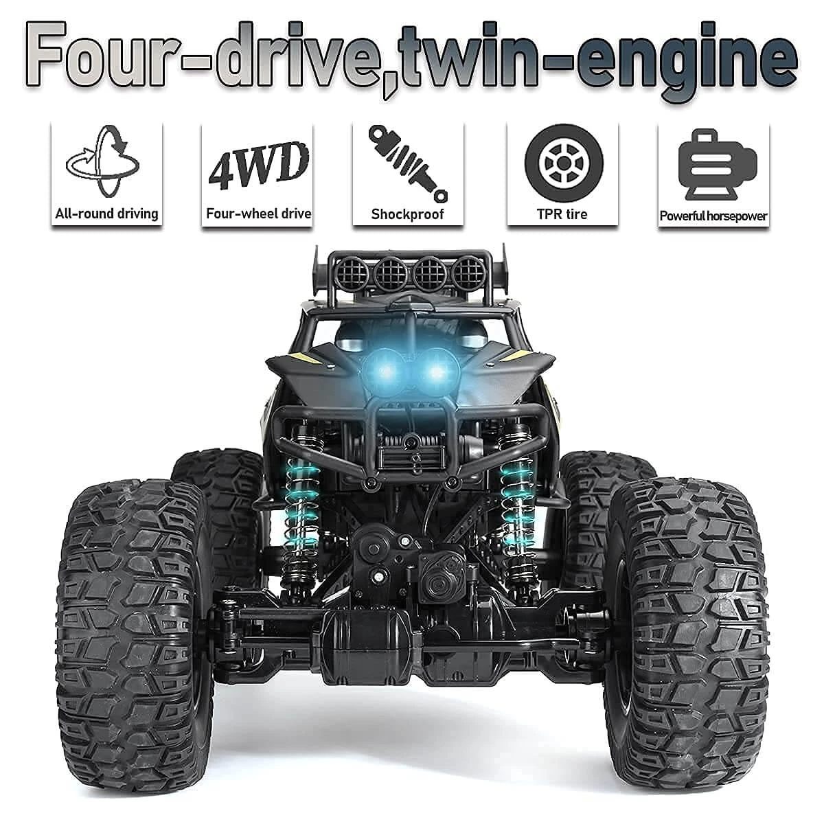 1/8 Large RC Car 4WD Remote Control Monster Truck Rock Crawler Climbing Buggy 9 1/8 Large RC Car 4WD Remote Control Monster Truck Rock Crawler Climbing Buggy - Image 9