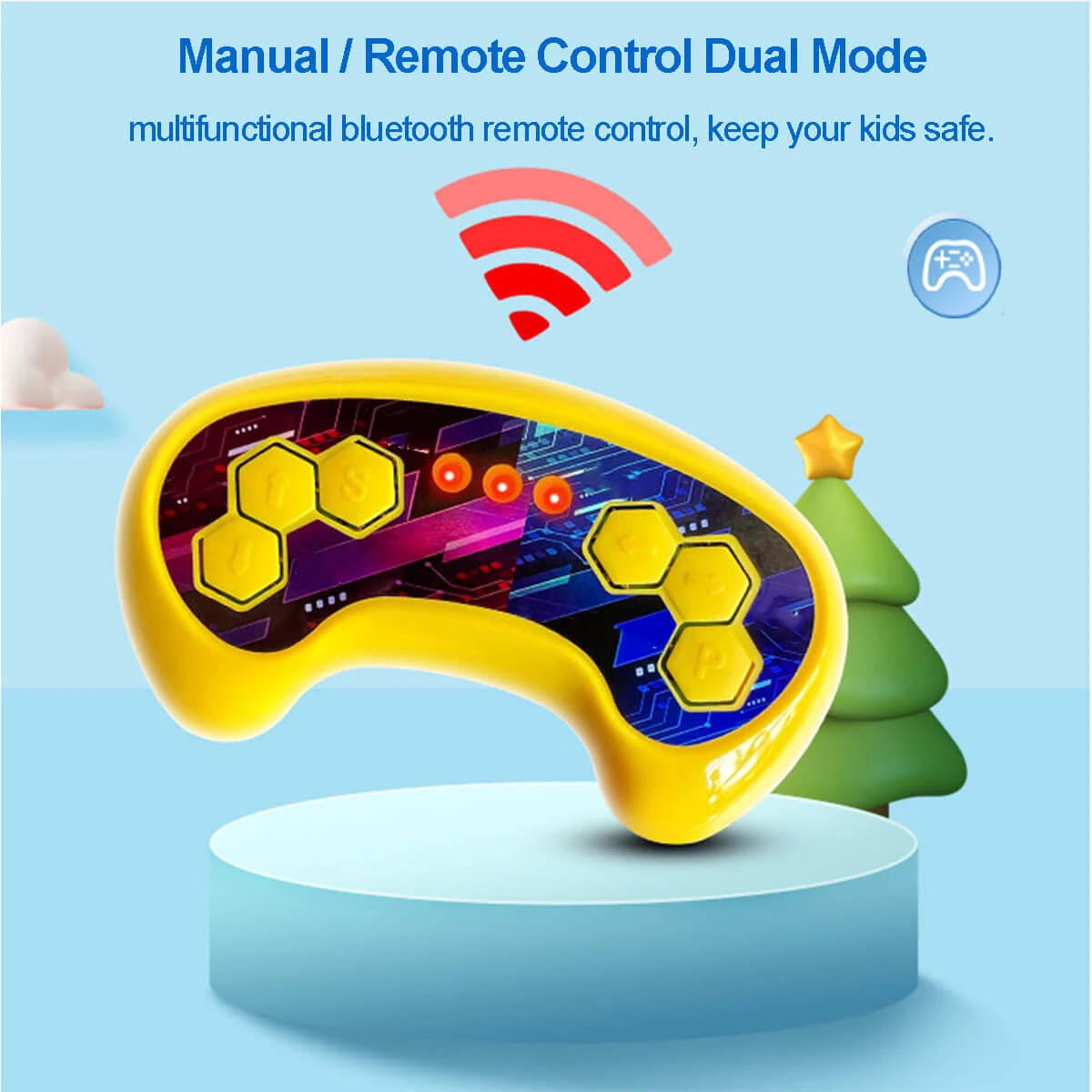 Electric Scooter Anti-Rollover Electric Car Kids Bubble Car Dual Drive With Light & Music 10 Electric Scooter Anti-Rollover Electric Car Kids Bubble Car Dual Drive With Light & Music - Image 10