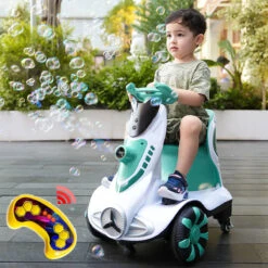 Electric Scooter Anti-Rollover Electric Car Kids Bubble Car Dual Drive With Light & Music 14 Electric Scooter Anti-Rollover Electric Car Kids Bubble Car Dual Drive With Light & Music -Sun Baby Sales Store 12V Electric Scooter Anti Rollover Electric Car 7