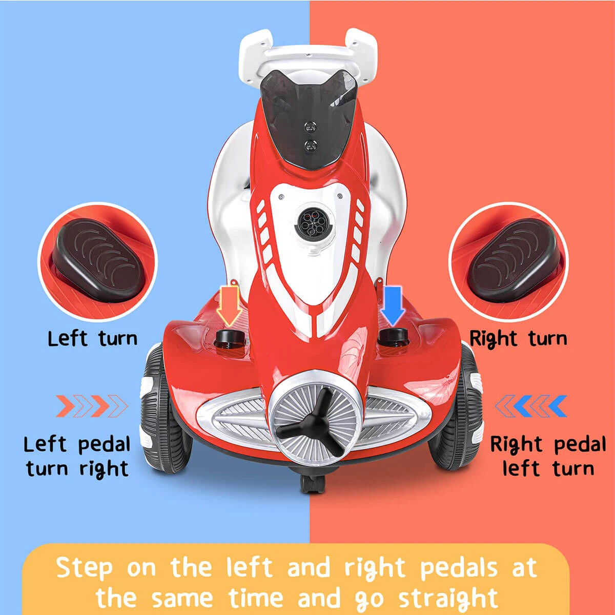 Electric Scooter Anti-Rollover Electric Car Kids Bubble Car Dual Drive With Light & Music 8 Electric Scooter Anti-Rollover Electric Car Kids Bubble Car Dual Drive With Light & Music - Image 8