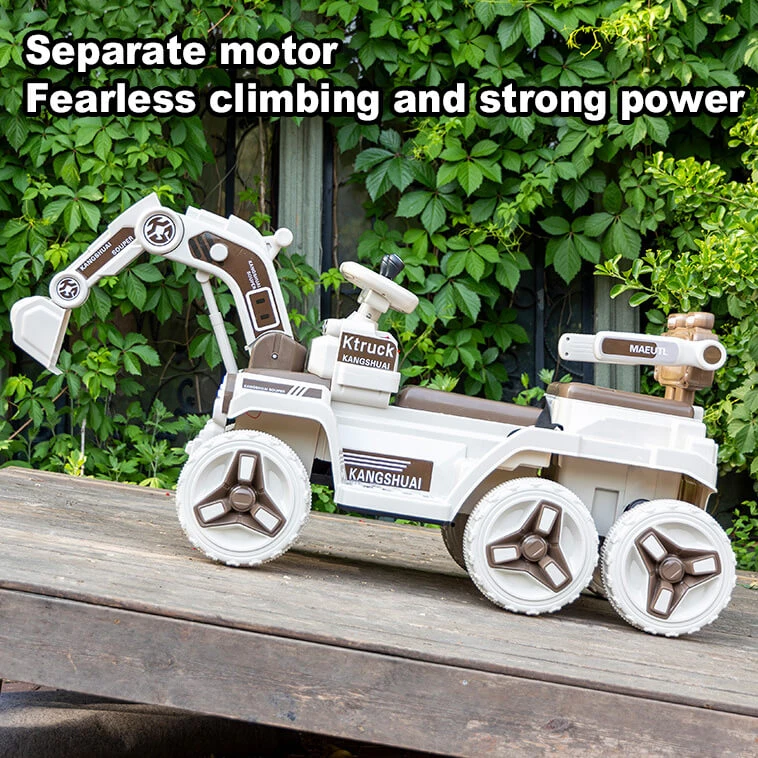 12V Kids Electric Excavator Four Drive Ride On Car Two Seats Excavator With Music Light 13 12V Kids Electric Excavator Four Drive Ride On Car Two Seats Excavator With Music Light - Image 13