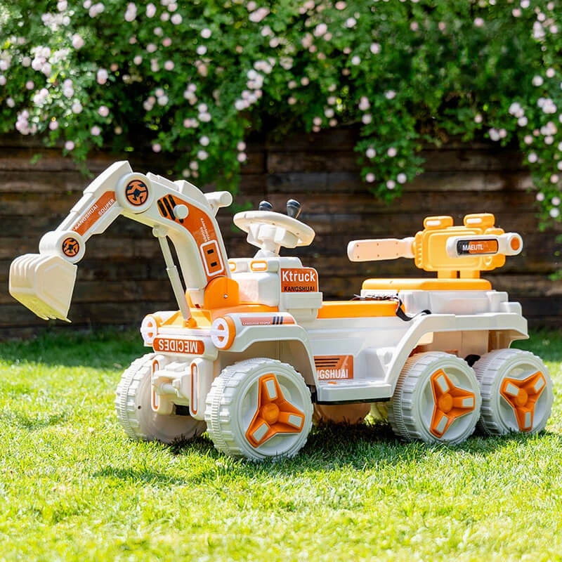 12V Kids Electric Excavator Four Drive Ride On Car Two Seats Excavator With Music Light 10 12V Kids Electric Excavator Four Drive Ride On Car Two Seats Excavator With Music Light - Image 10