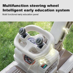 12V Kids Electric Excavator Four Drive Ride On Car Two Seats Excavator With Music Light 21 12V Kids Electric Excavator Four Drive Ride On Car Two Seats Excavator With Music Light -Sun Baby Sales Store 12V Kids Electric Excavator 4