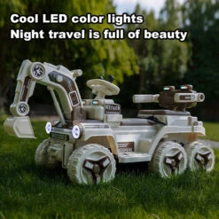 12V Kids Electric Excavator Four Drive Ride On Car Two Seats Excavator With Music Light 24 12V Kids Electric Excavator Four Drive Ride On Car Two Seats Excavator With Music Light -Sun Baby Sales Store 12V Kids Electric Excavator 8