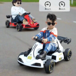 12V Kids Electric Go Kart With Remote Dual Drive Drift Car Ride On Cars With Adjustable Body For Boys Girls -Sun Baby Sales Store 12V Kids Electric Go Kart 10