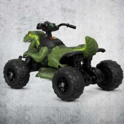 12V Kids Ride On Dinosaur Car Parent-controlled Electric Ride-on ATV Green Dino Toy -Sun Baby Sales Store 12V Kids Ride on Dinosaur ATV 5