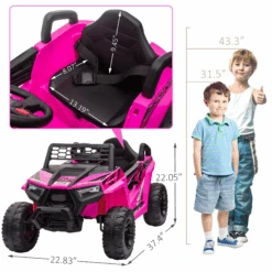 12V Kids Ride On UTV Electric Car With Front LED Lights And Horn Single Seat With A Safety Belt -Sun Baby Sales Store 12v kids ride on mini utv electric car with front led lights and horn single seat with a safety belt 5