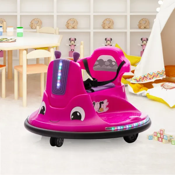 12V Kids Electric Bumper Car Remote Control Snail-Shaped Car Ride On Car With LED Lights Music 2 12V Kids Electric Bumper Car Remote Control Snail-Shaped Car Ride On Car With LED Lights Music - Image 2