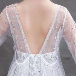 Snow Queen Princess Costume Girls Sequins Dress With Shining Long Cape Cosplay Clothes -Sun Baby Sales Store 13246003213 898390851