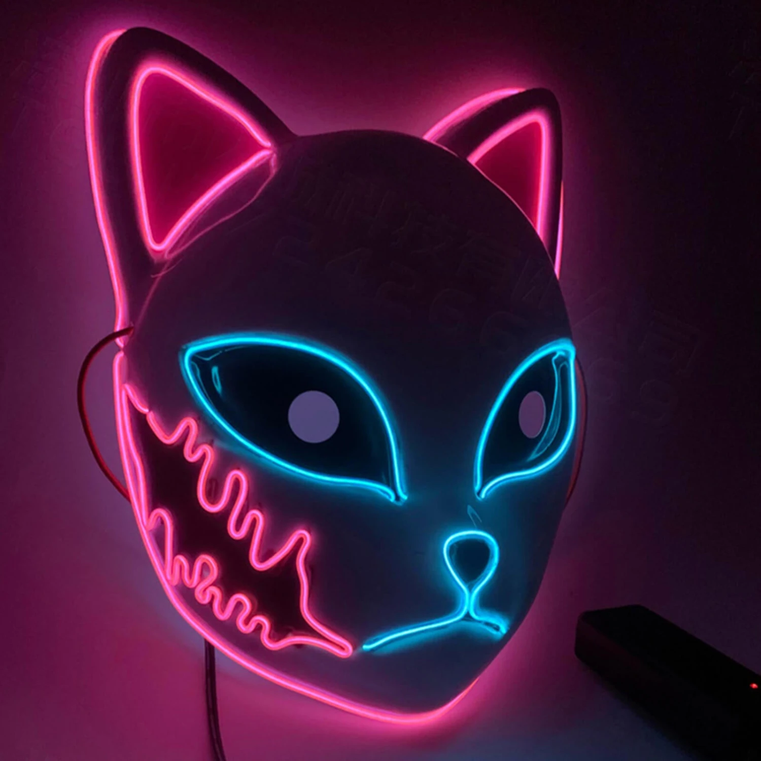 Tanjiro Sabito Mokomo Demon LED Mask Fashion Cosplay Mask Halloween Party Props 8 Tanjiro Sabito Mokomo Demon LED Mask Fashion Cosplay Mask Halloween Party Props - Image 8