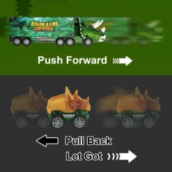 14-in-1 Kids Dinosaur Toys With Light Music Sound A Big Dinosaur Truck And 3 Dino Cars 3 Dinos -Sun Baby Sales Store 14 in 1 Dinosaur Carrier Truck 2