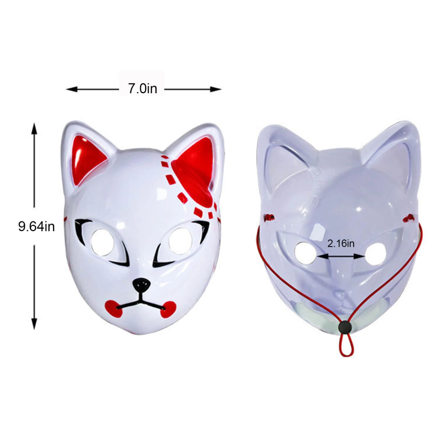 Tanjiro Sabito Mokomo Demon LED Mask Fashion Cosplay Mask Halloween Party Props 12 Tanjiro Sabito Mokomo Demon LED Mask Fashion Cosplay Mask Halloween Party Props - Image 12