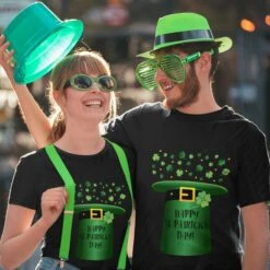 Couples Saint Patricks Day T-shirt And Hat Lucky Green Costume Irish Festival Outfit 9 Couples Saint Patricks Day T-shirt And Hat Lucky Green Costume Irish Festival Outfit -Sun Baby Sales Store 1740566556502qss 1739868716283