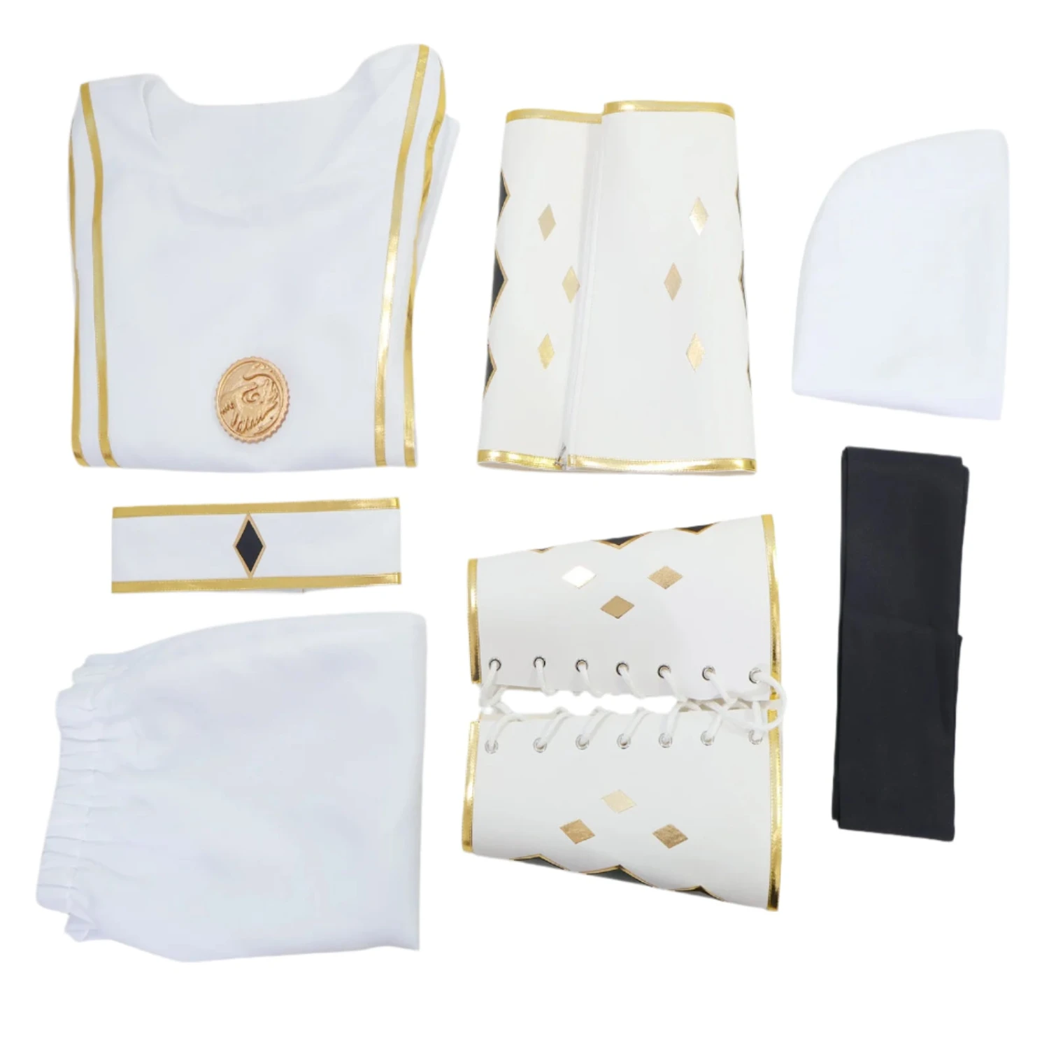 Adult White Dino Ranger Costume MMPR Tommy Oliver Ninja Cosplay Uniform 6 Adult White Dino Ranger Costume MMPR Tommy Oliver Ninja Cosplay Uniform - Image 6