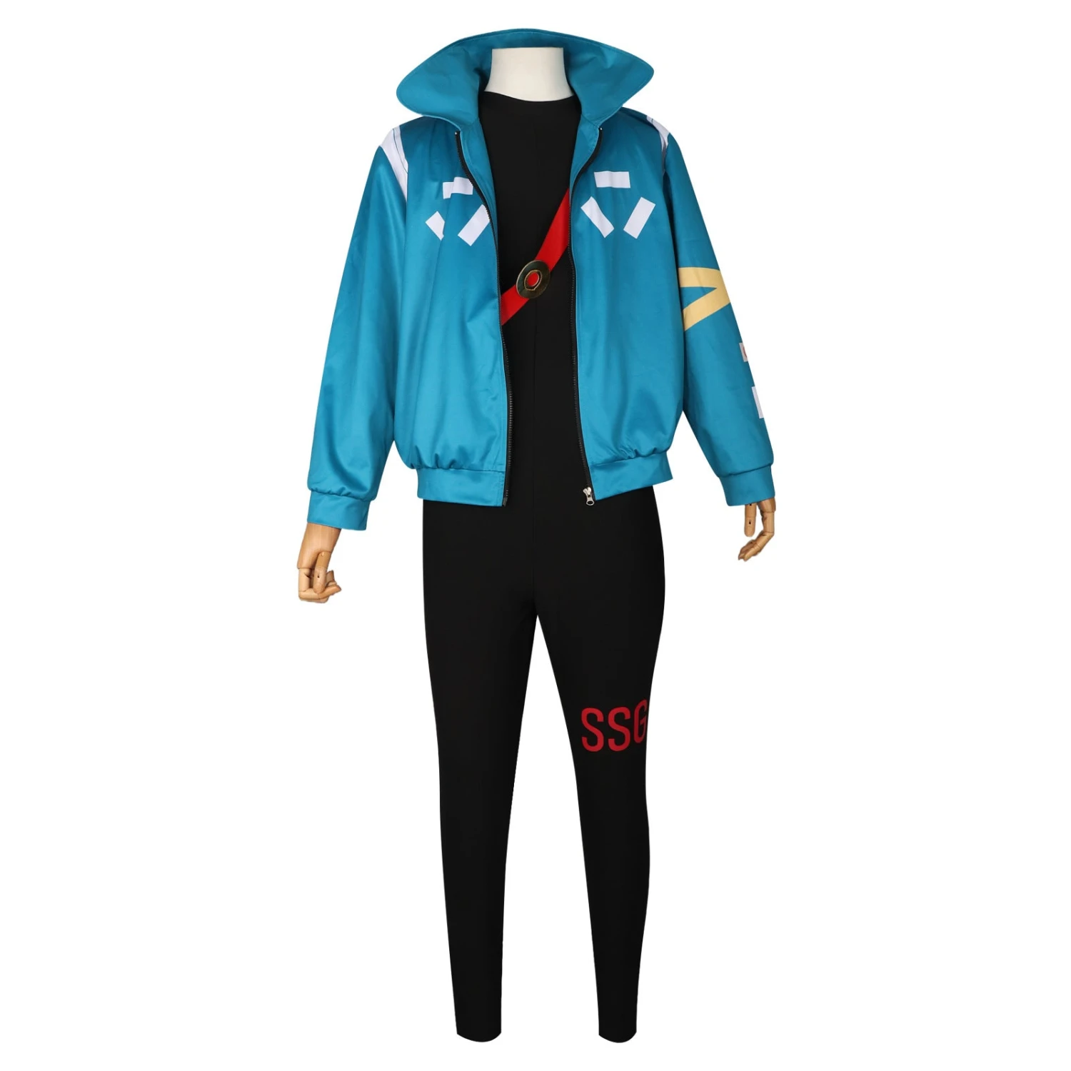 Mens Roronoa Cosplay Costume Egghead Island Blue Jumpsuit Coat And Gloves Full Set 2 Mens Roronoa Cosplay Costume Egghead Island Blue Jumpsuit Coat And Gloves Full Set - Image 2