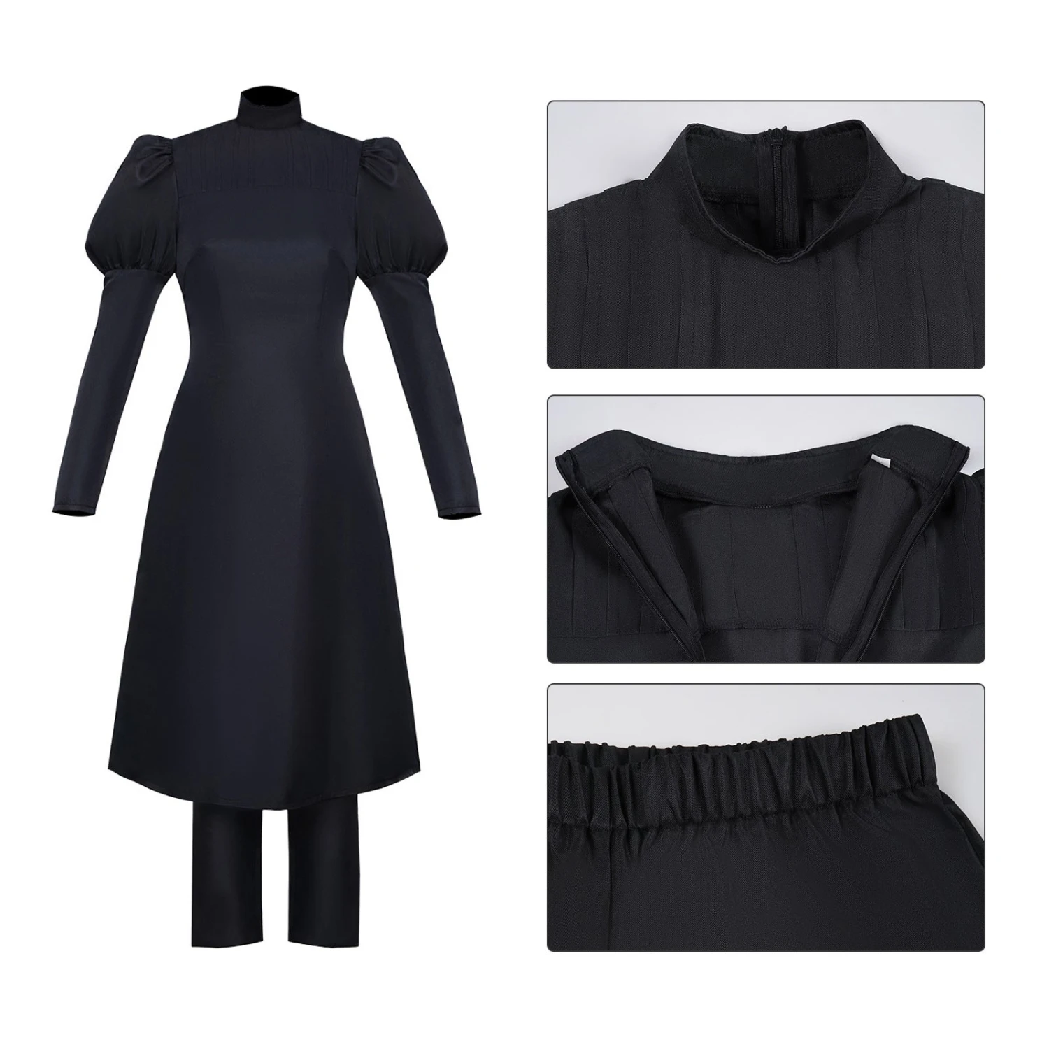 Female Meimei Costume JJK Black Long Sleeve Dress And Pants Cosplay Suit 5 Female Meimei Costume JJK Black Long Sleeve Dress And Pants Cosplay Suit - Image 5