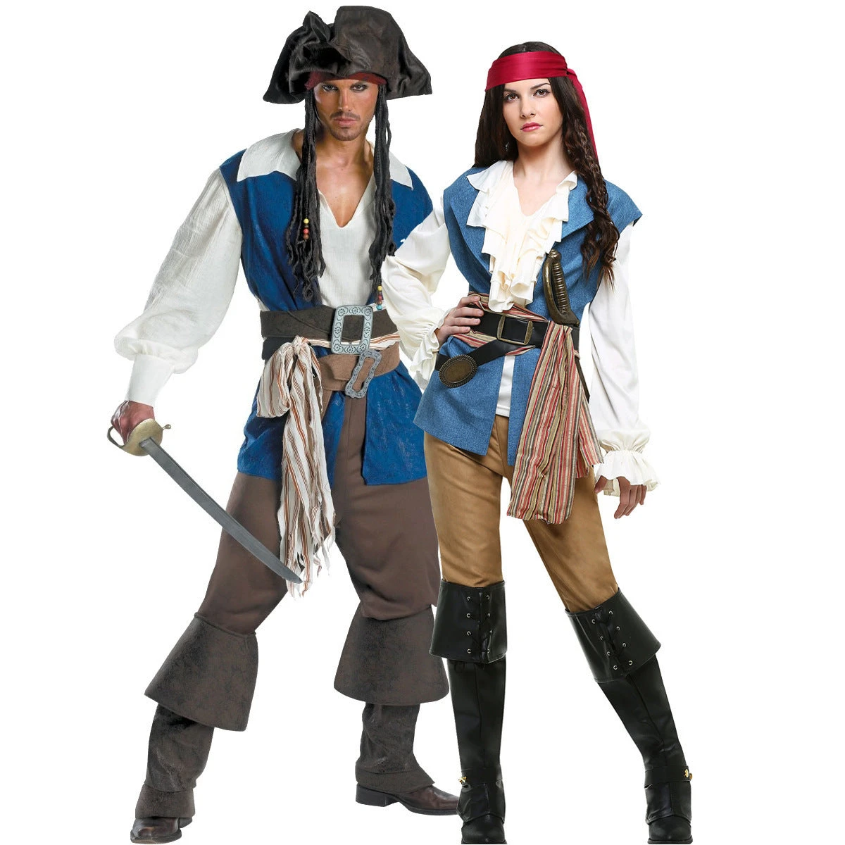 Couples Pirate Costumes Adult Captain Sparrow Outfit Women Men Halloween Suit 1 Couples Pirate Costumes Adult Captain Sparrow Outfit Women Men Halloween Suit