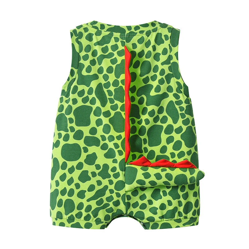 Toddler Dinosaur Costume Green Cute Baby Dino Romper For Daily Wear 6 Toddler Dinosaur Costume Green Cute Baby Dino Romper For Daily Wear - Image 6