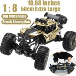 1/8 Large RC Car 4WD Remote Control Monster Truck Rock Crawler Climbing Buggy 24 1/8 Large RC Car 4WD Remote Control Monster Truck Rock Crawler Climbing Buggy -Sun Baby Sales Store 18SuperRemoteClimbingCar 13