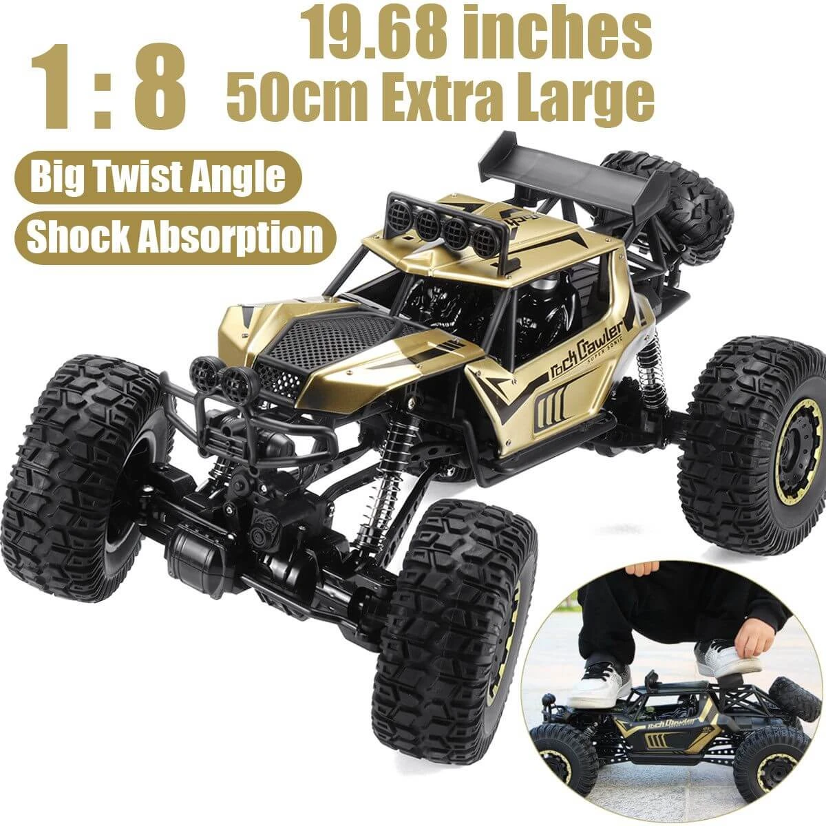 1/8 Large RC Car 4WD Remote Control Monster Truck Rock Crawler Climbing Buggy 11 1/8 Large RC Car 4WD Remote Control Monster Truck Rock Crawler Climbing Buggy - Image 11