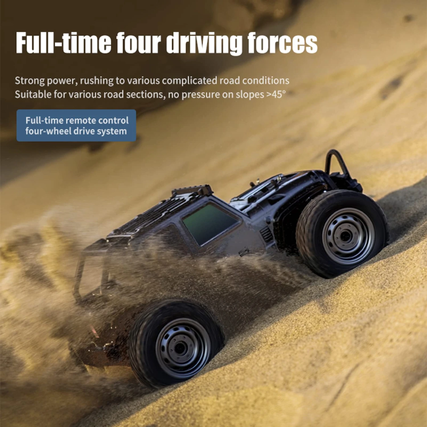 38KM/H Fast RC Truck 4WD Full-scale Off-road Jeep 1/16 All Terrain Climbing Vehicle 4 38KM/H Fast RC Truck 4WD Full-scale Off-road Jeep 1/16 All Terrain Climbing Vehicle - Image 4