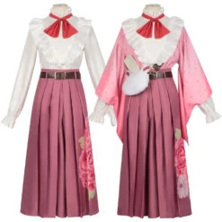 Adult Nezuko Cosplay Costume Halloween Cosplay Outfit Kinomo Dress Full Set For Role Play