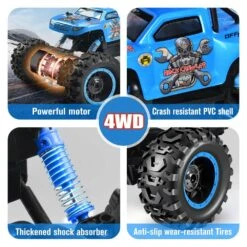 1/12 RC Monster Truck 4WD Remote Control Truck Off Road Rock Crawlers All Terrain Climbing Car -Sun Baby Sales Store 1 12 RC Truck 7
