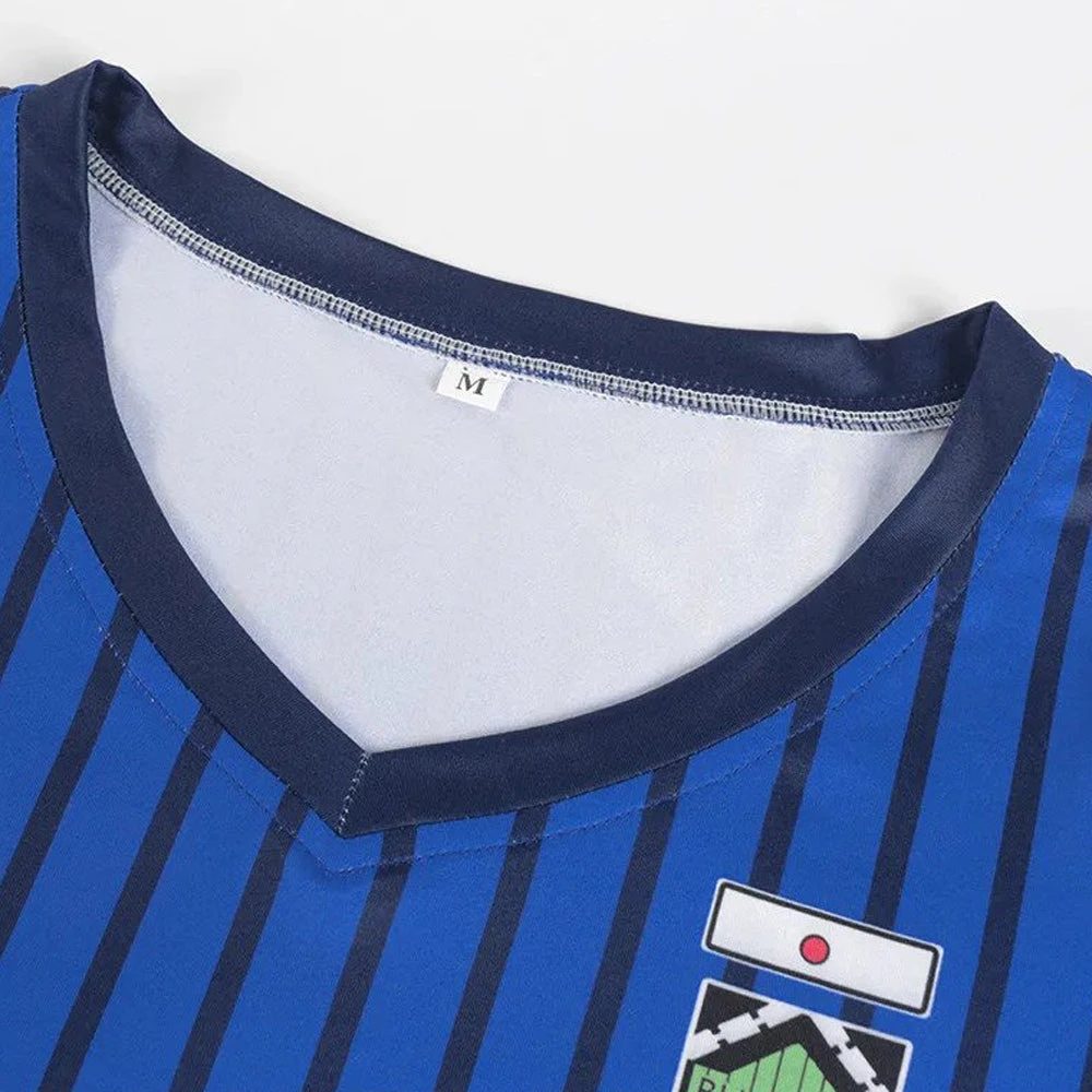 Blue Teikoku Anri Costume Cheerleaders Tops Skirt For Women Girl Halloween Party Cosplay Costume 5 Blue Teikoku Anri Costume Cheerleaders Tops Skirt For Women Girl Halloween Party Cosplay Costume - Image 5