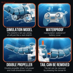 2.4G Waterproof RC Dolphin With Spinning Ball Double Propeller Tail Swing Dolphin Water Toys -Sun Baby Sales Store 2 4GHz RC Bionic Dolphin Toy Spin Sphere Stunt Animal Boat Remote Control Simulation Dolphin Model jpg 3a4c1f6a e26e 4539 8598 fd83e195c9d6