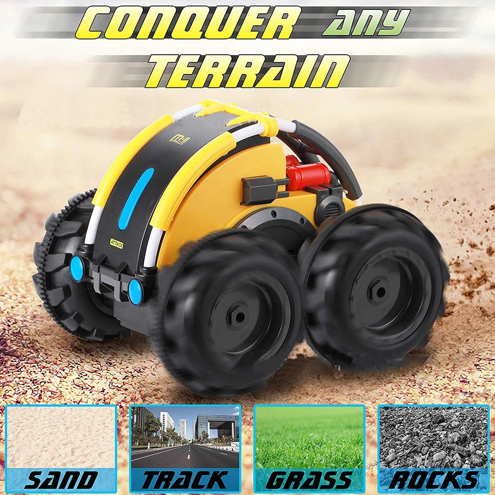 4WD Double Sided 360° Flip And Spin Stunt Amphibious Remote Control Racing Drift Car 4 4WD Double Sided 360° Flip And Spin Stunt Amphibious Remote Control Racing Drift Car - Image 4