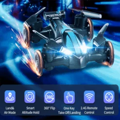 2in1 RC Drone Flying Cars Remote Control Quadcopter Stunt Land-Air Car With Speed Adjustment 12 2in1 RC Drone Flying Cars Remote Control Quadcopter Stunt Land-Air Car With Speed Adjustment -Sun Baby Sales Store 2 in 1 rc drone flying cars 1
