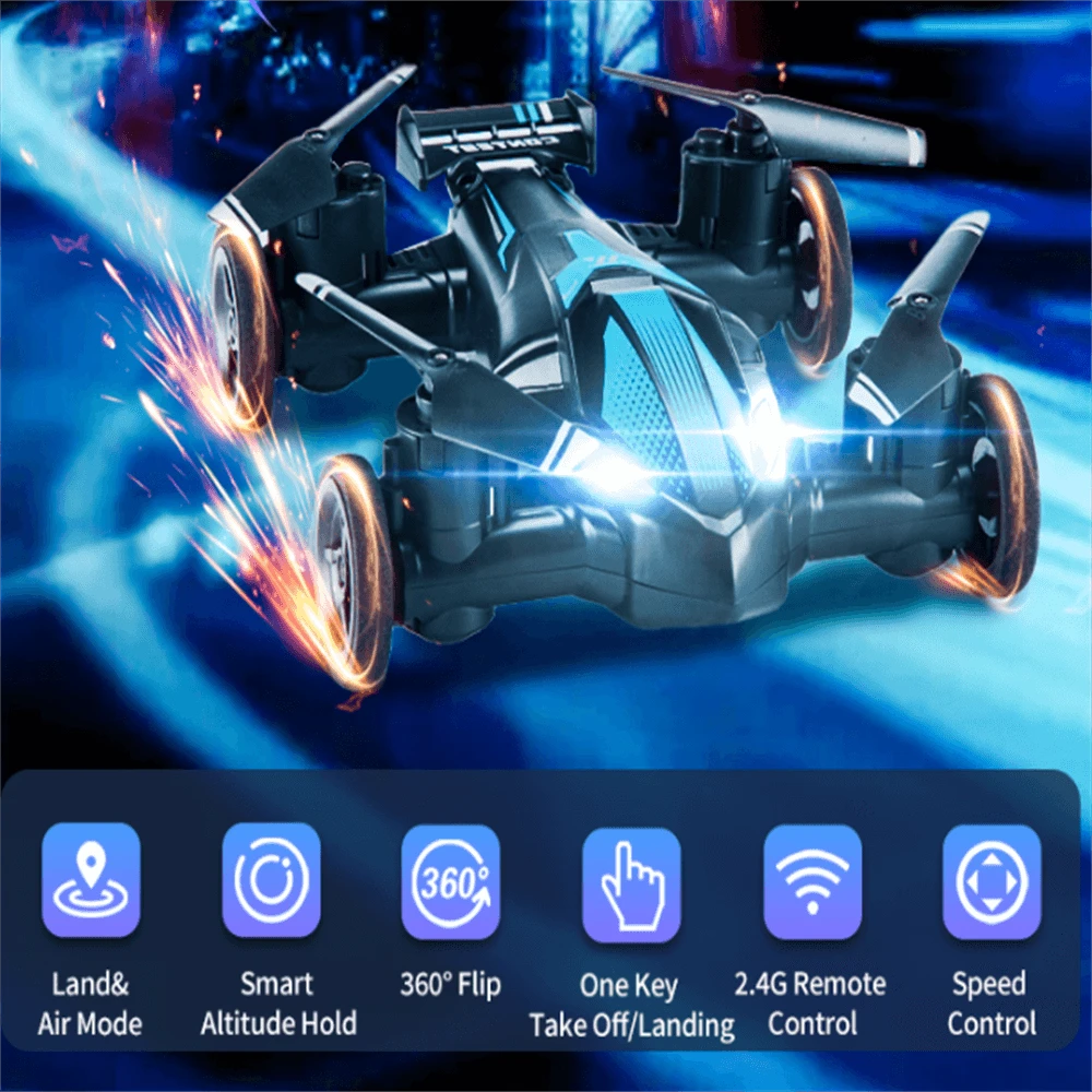 2in1 RC Drone Flying Cars Remote Control Quadcopter Stunt Land-Air Car With Speed Adjustment 3 2in1 RC Drone Flying Cars Remote Control Quadcopter Stunt Land-Air Car With Speed Adjustment - Image 3