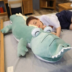 Giant 2-in-1 Alligator/Dinosaur Plush Toy Animal Stuffed Pillow Cute Soft Cartoon Dino Doll Toy