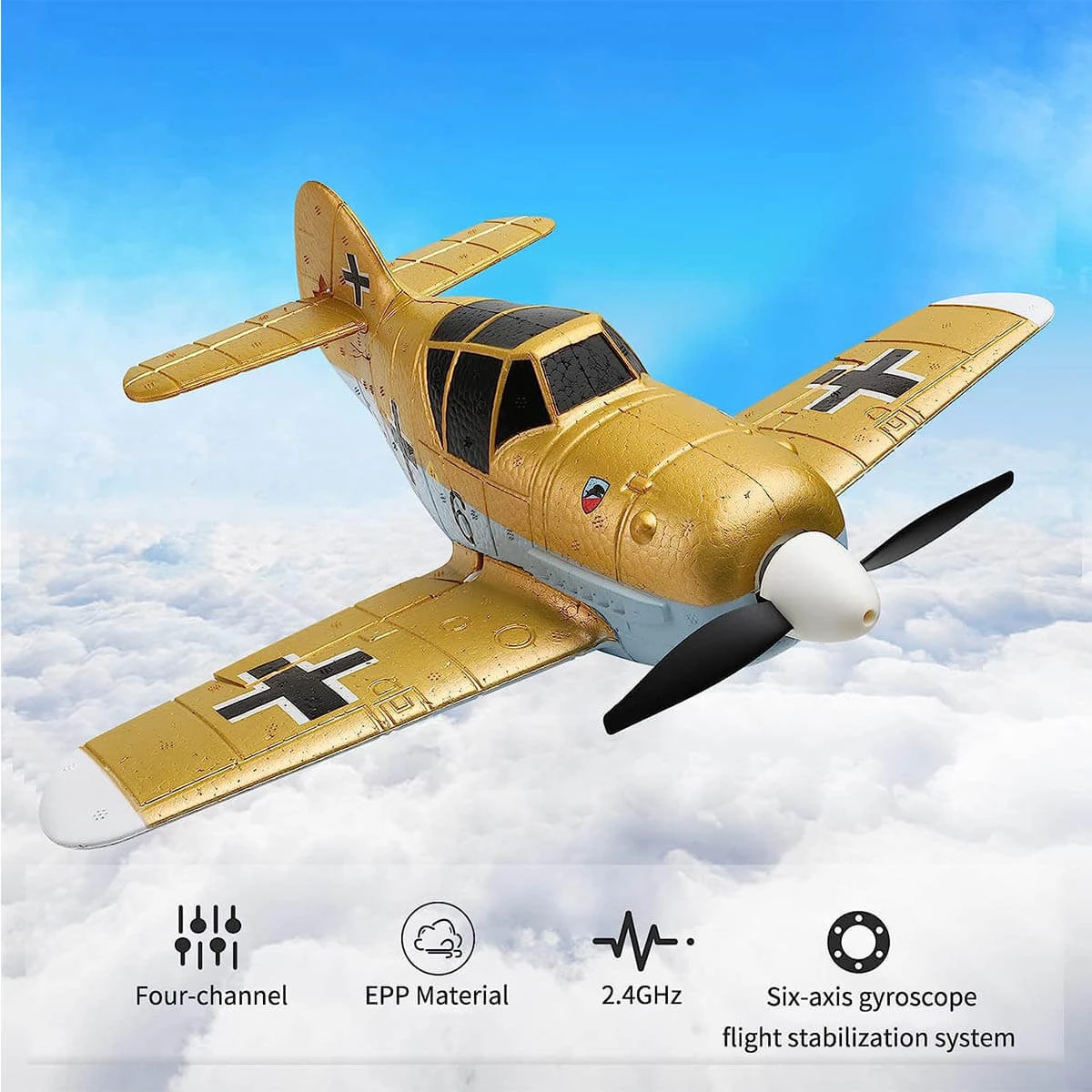 RC Airplane 2.4GHz 4CH Fighter Remote Control Planes 6G/3G Mode RC Plane 11 RC Airplane 2.4GHz 4CH Fighter Remote Control Planes 6G/3G Mode RC Plane - Image 11
