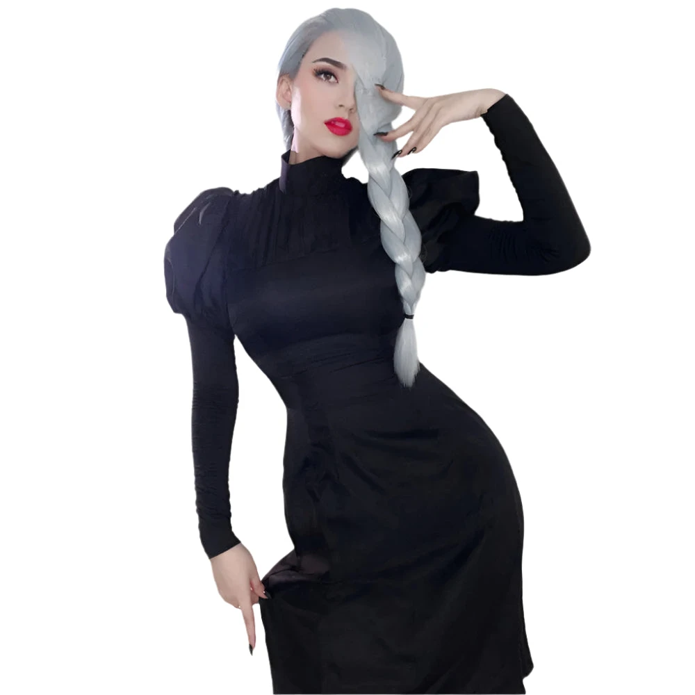 Female Meimei Costume JJK Black Long Sleeve Dress And Pants Cosplay Suit 1 Female Meimei Costume JJK Black Long Sleeve Dress And Pants Cosplay Suit