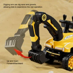 6V Kids Electric Excavator Ride-On Car Toys With Removable Push Handle & Light Music For Girls & Boys -Sun Baby Sales Store 2 f1909d0c a3a2 4d0b a308 d28dead53071