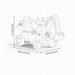 3-in-1 Kids Ride On Excavator Outdoor Indoor Ride-On Car With Front Loader Digger & Light Music -Sun Baby Sales Store 3 in 1 Kids Ride On Excavator 10