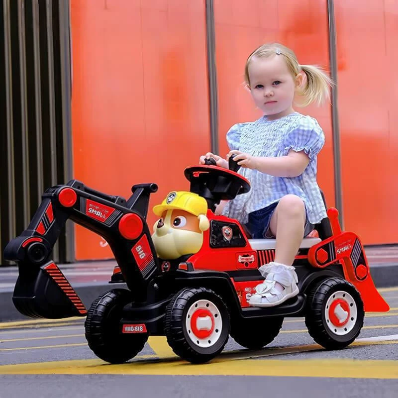 3-in-1 Toddler Excavator Cute Push Car Battery Powered Riding Car With Music And Light 2 3-in-1 Toddler Excavator Cute Push Car Battery Powered Riding Car With Music And Light - Image 2