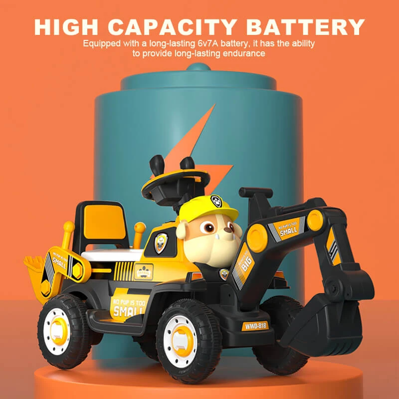 3-in-1 Toddler Excavator Cute Push Car Battery Powered Riding Car With Music And Light 8 3-in-1 Toddler Excavator Cute Push Car Battery Powered Riding Car With Music And Light - Image 8