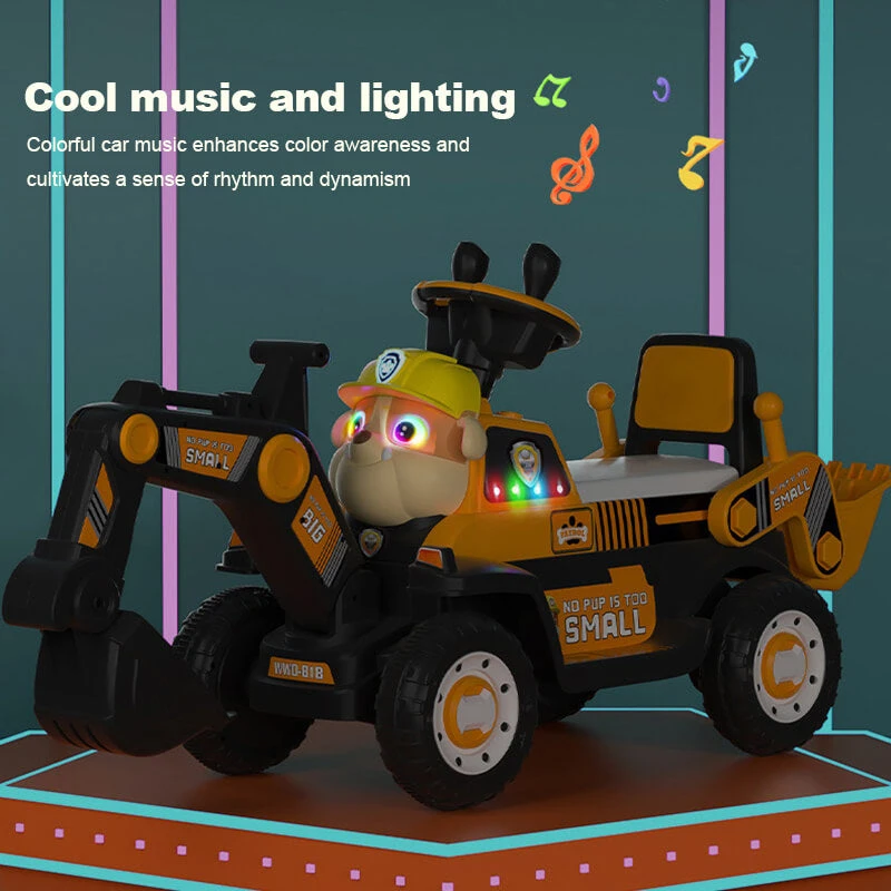 3-in-1 Toddler Excavator Cute Push Car Battery Powered Riding Car With Music And Light 9 3-in-1 Toddler Excavator Cute Push Car Battery Powered Riding Car With Music And Light - Image 9