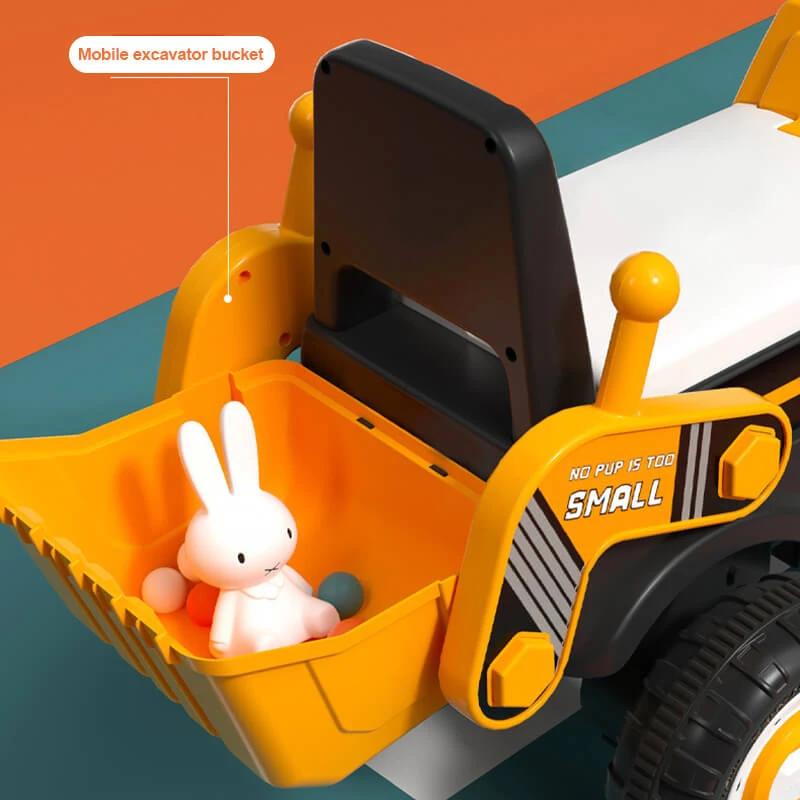 3-in-1 Toddler Excavator Cute Push Car Battery Powered Riding Car With Music And Light 11 3-in-1 Toddler Excavator Cute Push Car Battery Powered Riding Car With Music And Light - Image 11