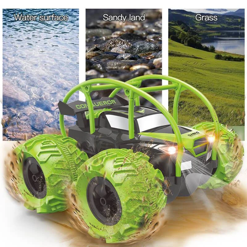 4WD Amphibious RC Off-Road 360° Flip And Spin Anti-Collision Stunt Dump Truck Racing Car 1 4WD Amphibious RC Off-Road 360° Flip And Spin Anti-Collision Stunt Dump Truck Racing Car