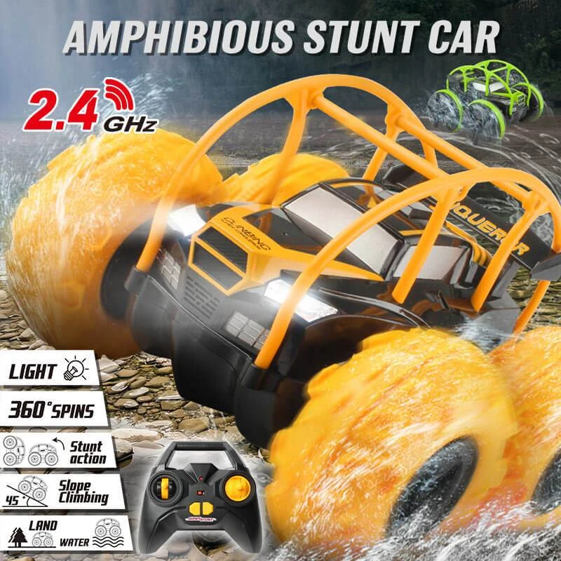 4WD Amphibious RC Off-Road 360° Flip And Spin Anti-Collision Stunt Dump Truck Racing Car 2 4WD Amphibious RC Off-Road 360° Flip And Spin Anti-Collision Stunt Dump Truck Racing Car - Image 2