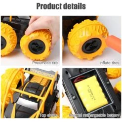 4WD Amphibious RC Off-Road 360° Flip And Spin Anti-Collision Stunt Dump Truck Racing Car 20 4WD Amphibious RC Off-Road 360° Flip And Spin Anti-Collision Stunt Dump Truck Racing Car -Sun Baby Sales Store 360DegreeSpinsOffRoadWaterproofRacingCar 9