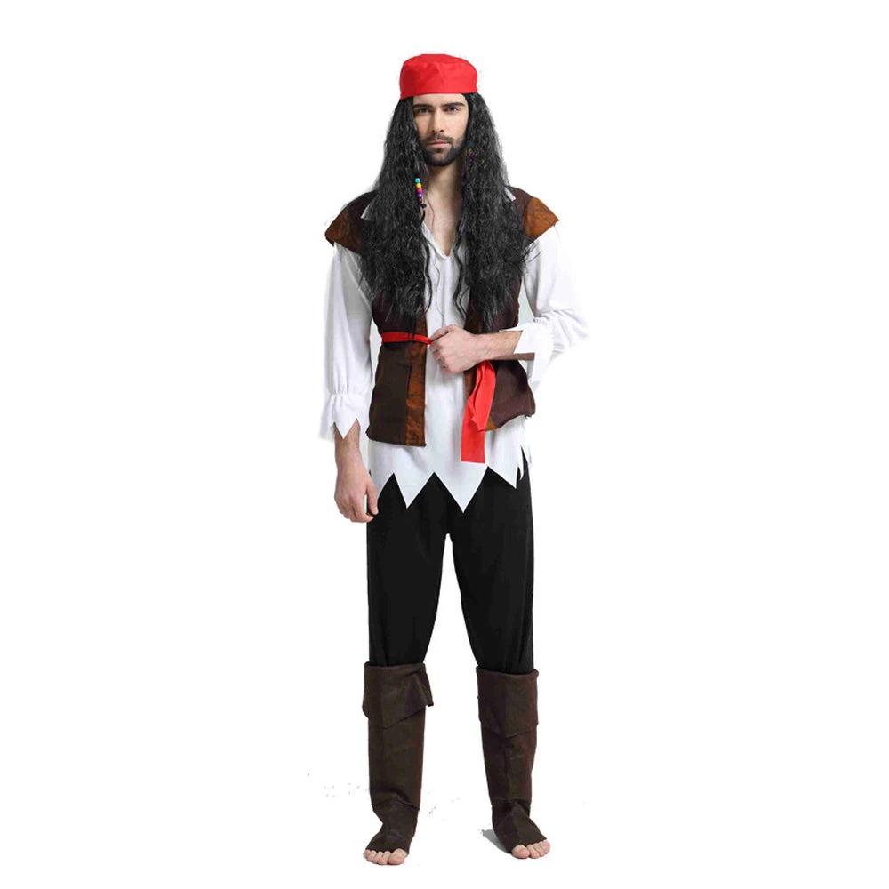 Adult Pirate Costume Couples Sexy Women Pirate Dress Men Pirate Outfit For Halloween Carnival 5 Adult Pirate Costume Couples Sexy Women Pirate Dress Men Pirate Outfit For Halloween Carnival - Image 5