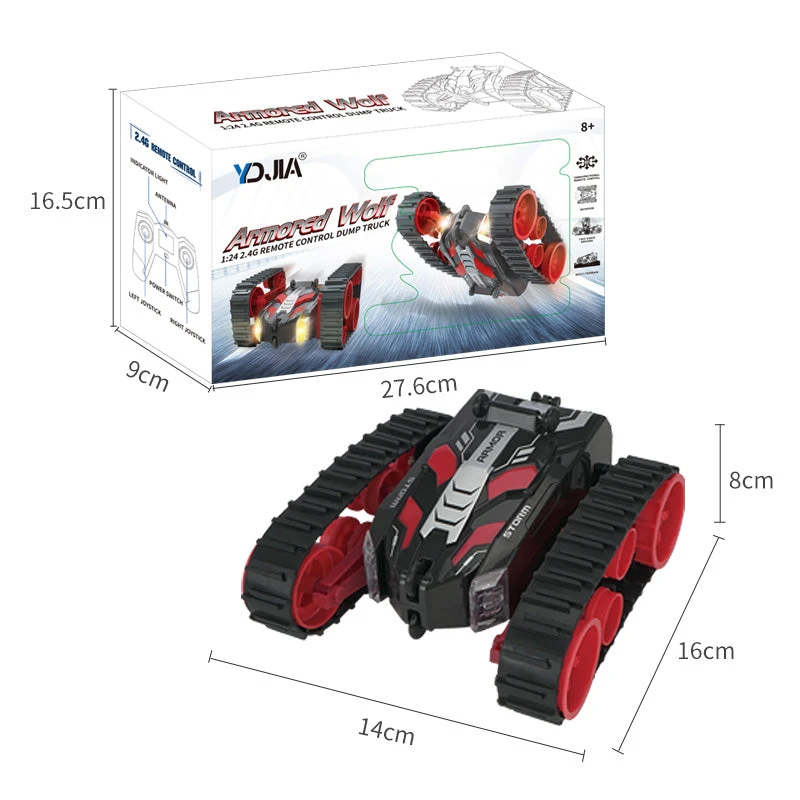 High Speed RC Tank 2.4G Remote Control Tank Flashing 3D Flip Stunt 360 Degree 10 High Speed RC Tank 2.4G Remote Control Tank Flashing 3D Flip Stunt 360 Degree - Image 10